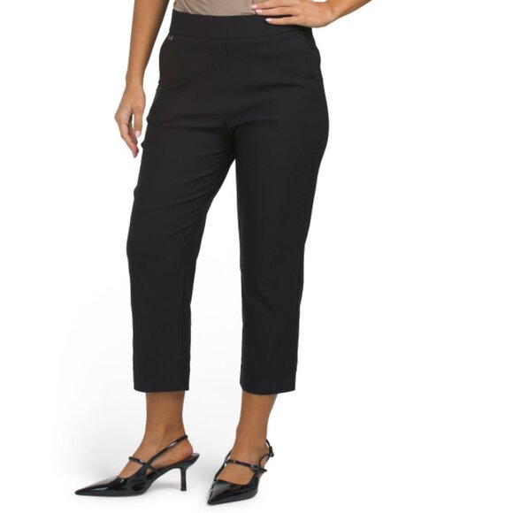 COUNTERPARTS Black Side Slit Crop Pants - Picture 1 of 2